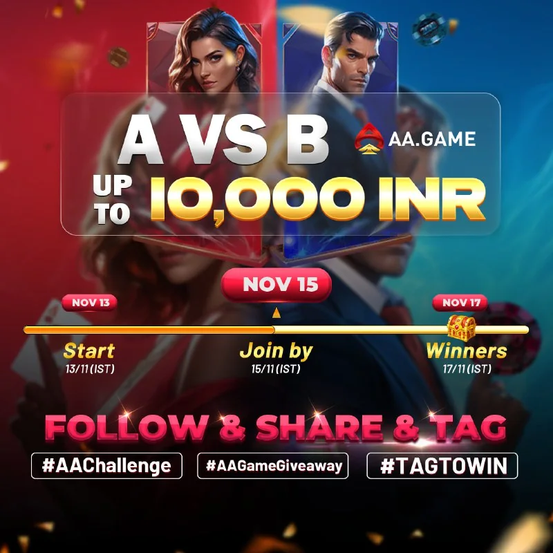 A VS B: THE ULTIMATE SHOWDOWN! Win up to INR! Join before Nov…